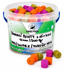 Kamikaze Carp plovoucí pelety s dírkou 12mm/300g – Med, Scopex, Moruše-Krill