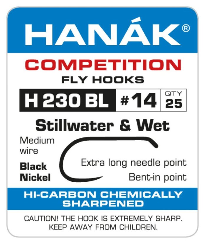 Hanák Competition muškařské háčky H 230 BL bez protihrotu