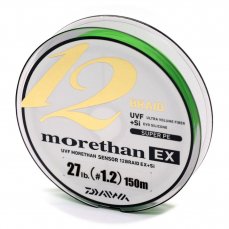 Daiwa pletená šňůra Morethan 12 Braid EX+Si 0,10mm/135m lime green