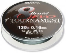 Daiwa pletená šňůra Tournament 8 Braid EVO 0,10mm/135m dark green