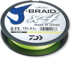 Daiwa pletená šňůra J-Braid X4 135m yellow