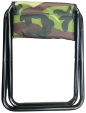 Složená skládací židlička Mikado – kompaktní transportní stav.