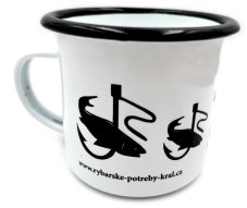Plecháček s potiskem ryb 300ml černý
