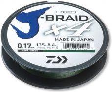 Daiwa pletená šňůra J-Braid X4 135m dark green