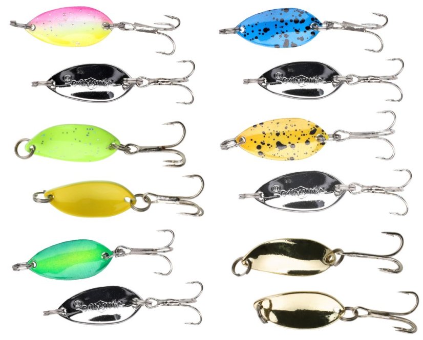 Mikado třpytka plandavka Trout Campione Mini 2,2cm/1,4g - pohled z obou stran