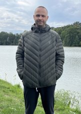 Fox bunda Collection Quilted Jacket Green/Silver - přední pohled na postavě