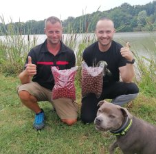 Daiwa rybářské tričko Team Polo Black/Red