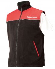 Daiwa rybářská vesta Waistcoat fleece black/red