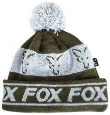FOX zimní čepice s bambulí Fleece Lined Bobble green/silver