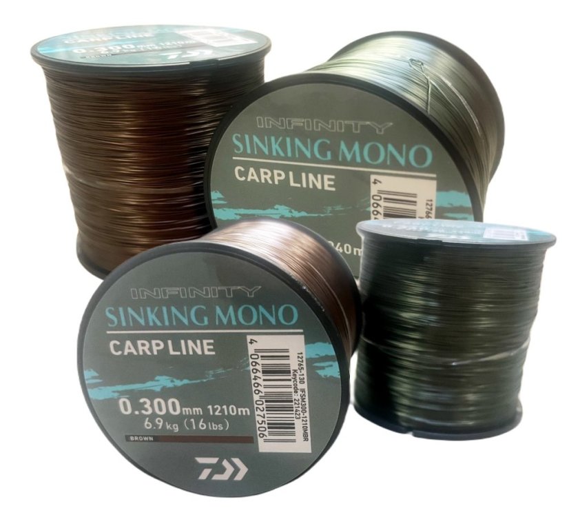 Daiwa rybářský vlasec Infinity Sinking Mono Carp Line 940-1410m