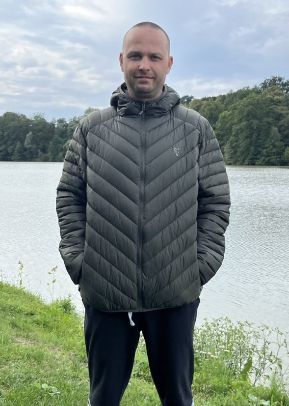 Fox bunda Collection Quilted Jacket Green/Silver - přední pohled na postavě