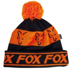 FOX zimní čepice s bambulí Fleece Lined Bobble black/orange