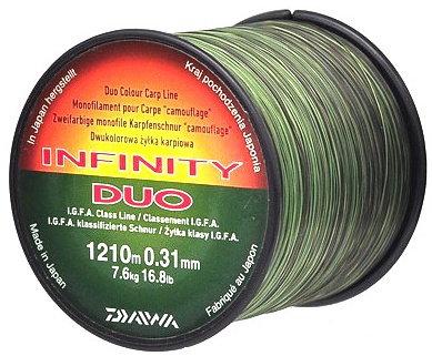 Daiwa rybářský vlasec Infinity Duo Carp green 1060m-1670m