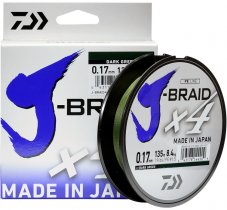 Daiwa pletená šňůra J-Braid X4 135m dark green