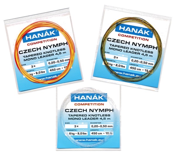 HANÁK Competition ujímaný monofilní návazec Czech Nymph 4,5m