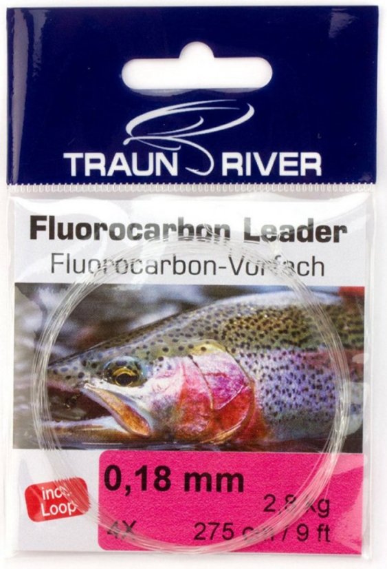 TRAUN RIVER ujímaný návazec fluorocarbonový 275cm