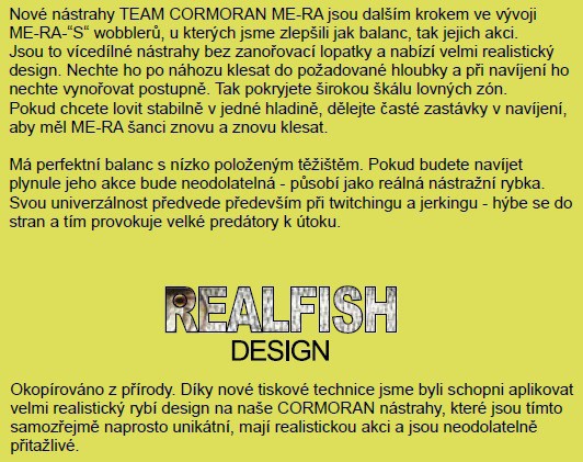 Cormoran wobler ME-RA Roach S 11cm