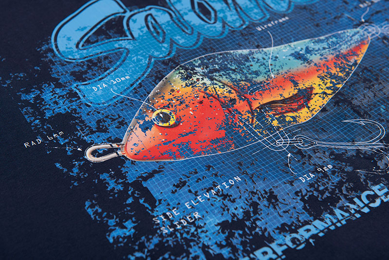 Salmo rybářské tričko Slider T-Shirt Navy