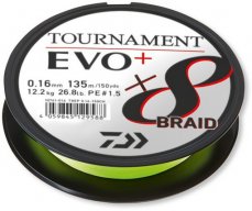 Daiwa pletená šňůra Tournament X8 Braid Evo+ 135m chartreuse