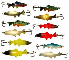 Třpytka Byron Trout 5g – porovnání horní a spodní strany listu