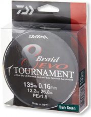Daiwa pletená šňůra Tournament 8 Braid EVO 0,45mm/300m dark green