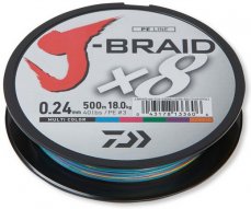 Daiwa pletená šňůra J-Braid X8 300m multi color