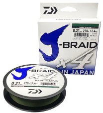 Daiwa pletená šňůra J-Braid X4 270m dark green