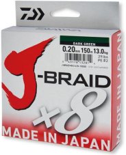 Daiwa pletená šňůra J-Braid X8 150m dark green