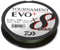 Daiwa pletená šňůra Tournament X8 Braid Evo+ 135m dark green