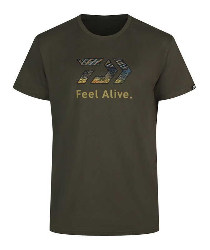 Daiwa rybářské tričko D-Vec Logo Zander Olive