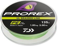 Daiwa pletená šňůra Prorex UL Braided Line 135m chartreuse – detail cívky